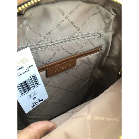 New 🎀 Michael Kors Medium Backpack & Double Zip  Wallet Set - Picture 11 of 16